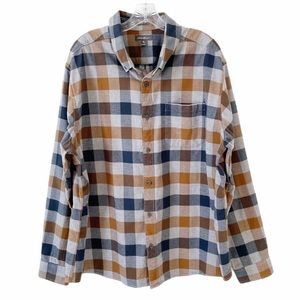 Eddie Bauer Button Down Plaid Shirt Size 2XL